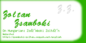 zoltan zsamboki business card